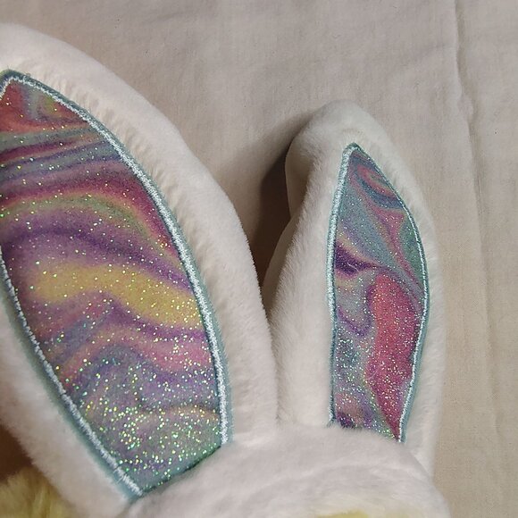 FAO Schwarz Yellow Plush Puppy Dog Labrador Bunny Ears Bowtie Stuffed Animal 12" - Picture 14 of 16